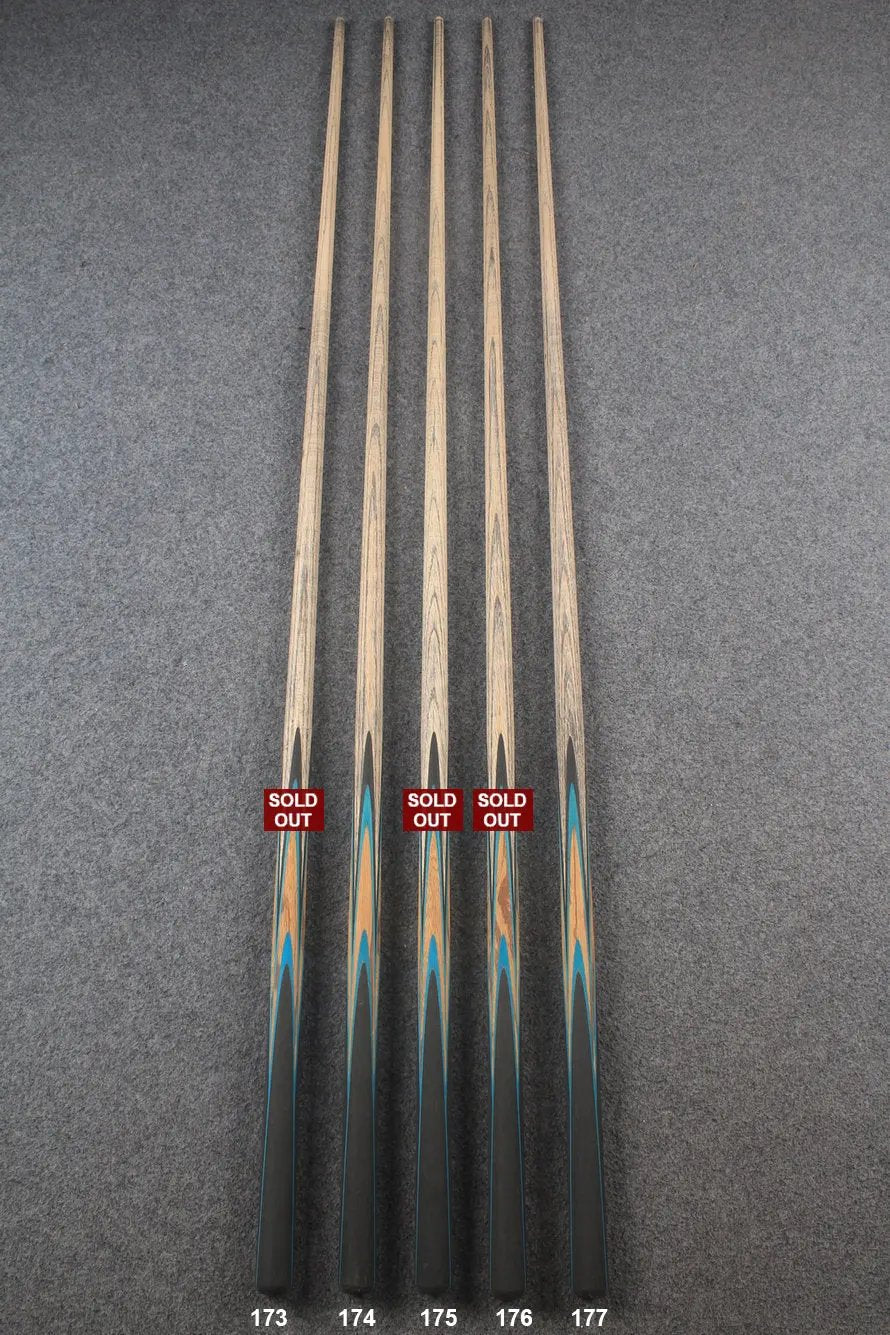 custom-made:  woods 1 piece handmade ASH snooker / pool cue #173-#177 - made to order