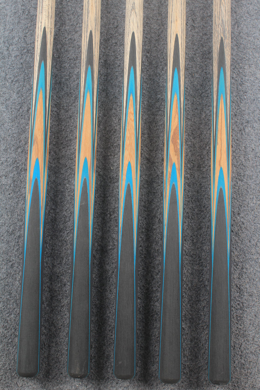 custom-made:  woods 1 piece handmade ASH snooker / pool cue #173-#177 - made to order WOODS CUES