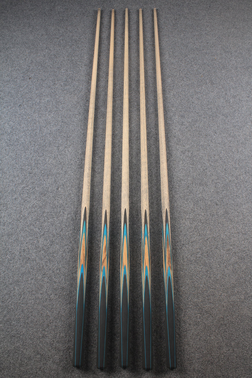 custom-made:  woods 1 piece handmade ASH snooker / pool cue #173-#177 - made to order WOODS CUES