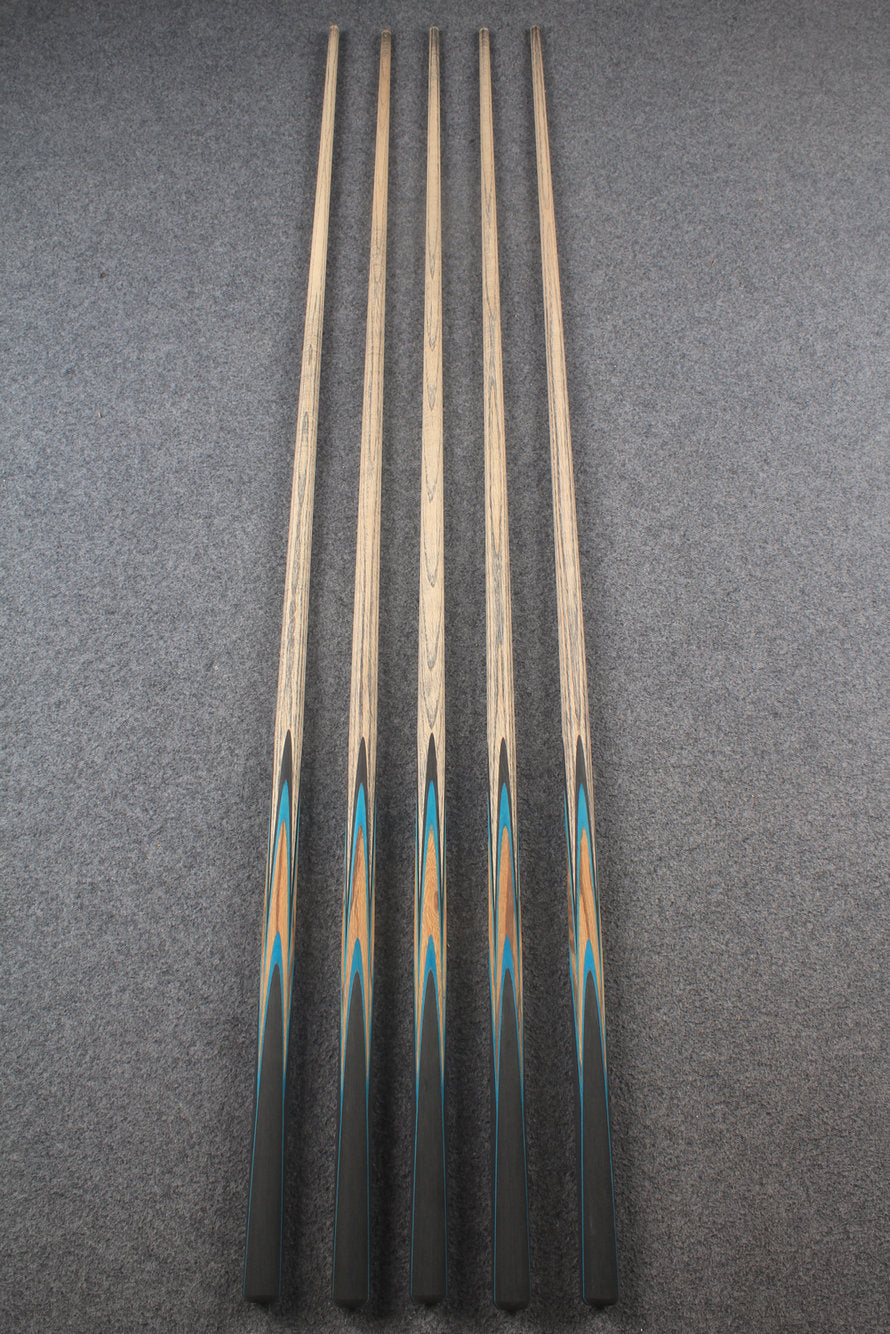 custom-made:  woods 1 piece handmade ASH snooker / pool cue #173-#177 - made to order WOODS CUES