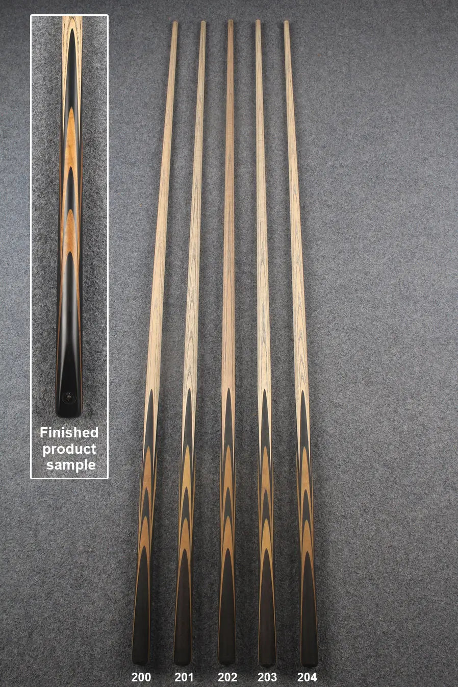 custom-made:  woods 1 piece handmade ASH snooker / pool cue #200-#204 - made to order