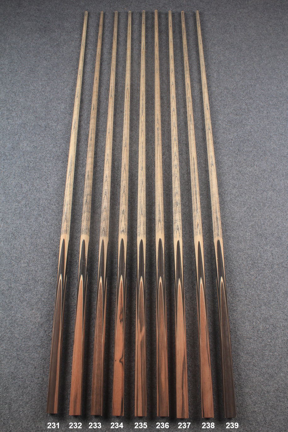 custom-made:  woods 1 piece handmade ASH snooker / pool cue #231-#239 - made to order