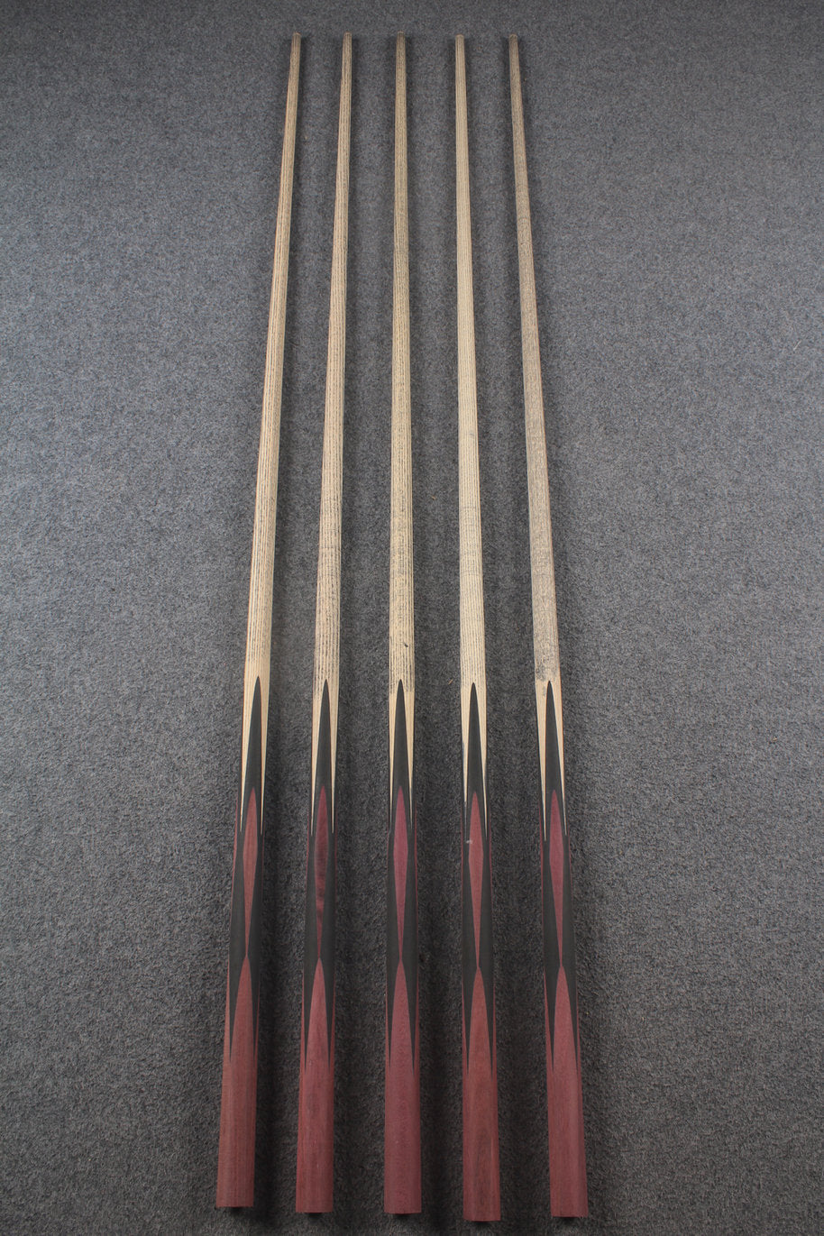 custom-made:  woods 1 piece handmade ASH snooker / pool cue #250-#254 - made to order WOODS CUES