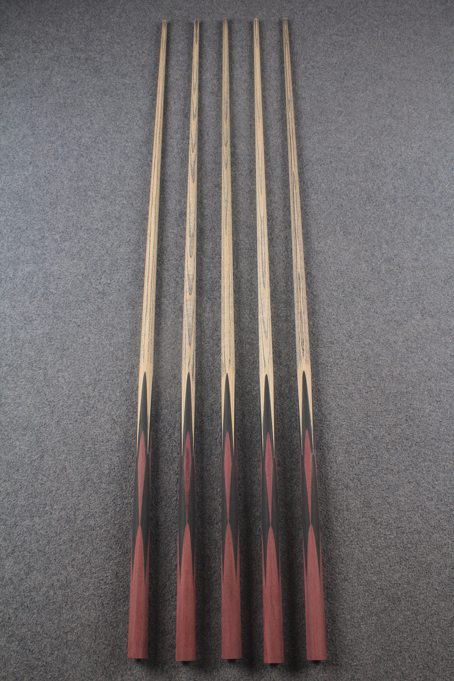 custom-made:  woods 1 piece handmade ASH snooker / pool cue #250-#254 - made to order WOODS CUES