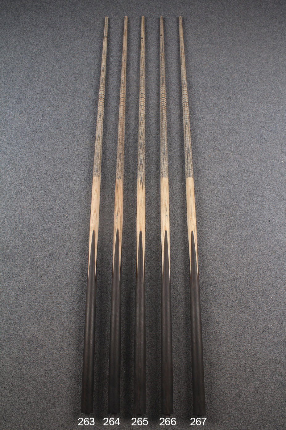 custom-made:  1 piece handmade ASH snooker / pool cue #263-#267 - made to order WOODS CUES