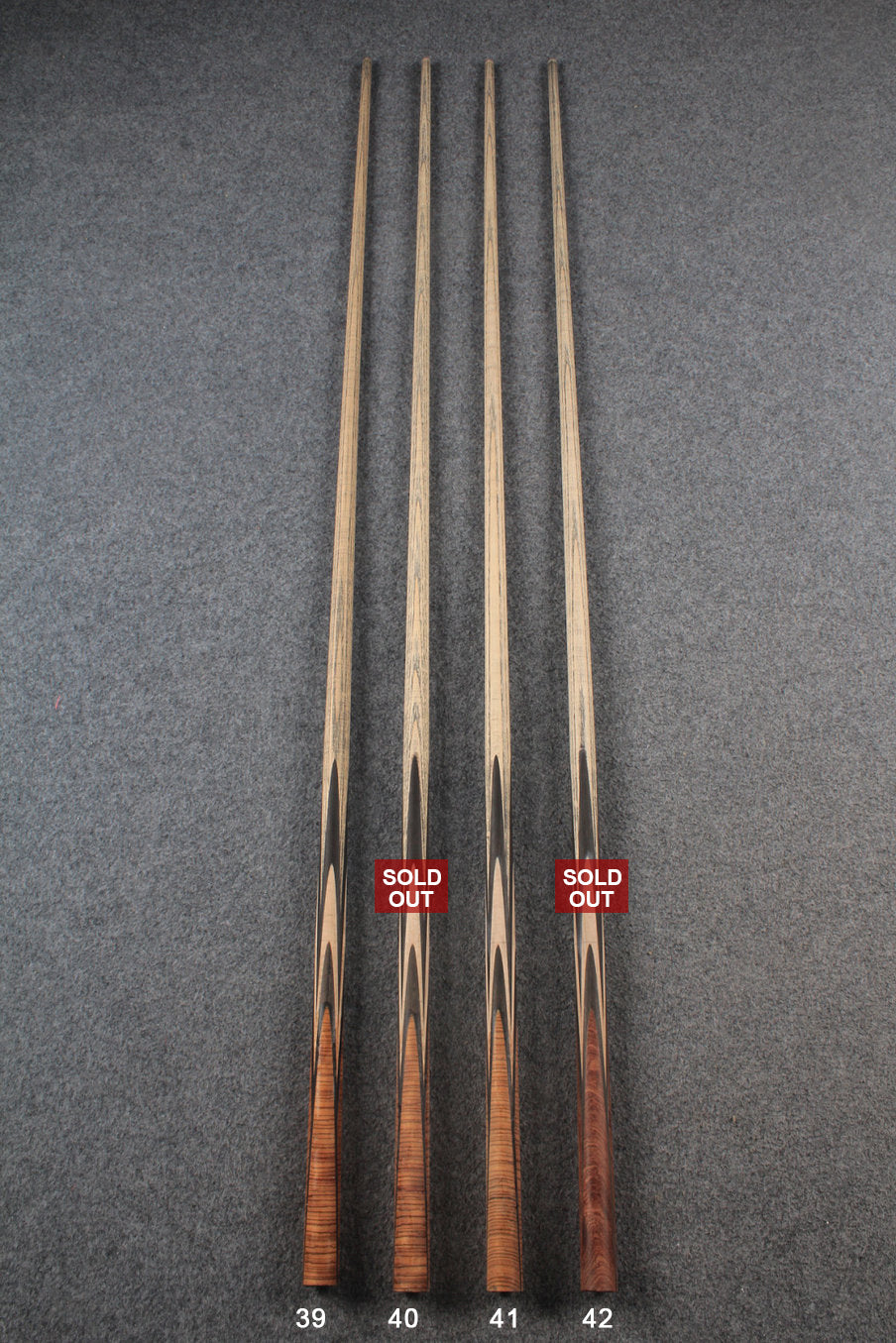 custom-made: ★★★ woods 1 piece handmade ASH snooker / pool cue #39 -#42 - made to order