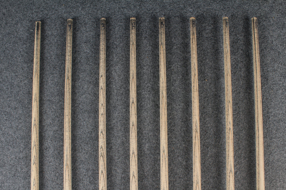 custom-made:  woods 3/4 handmade ASH snooker / pool cue #108-#115 - made to order WOODS CUES