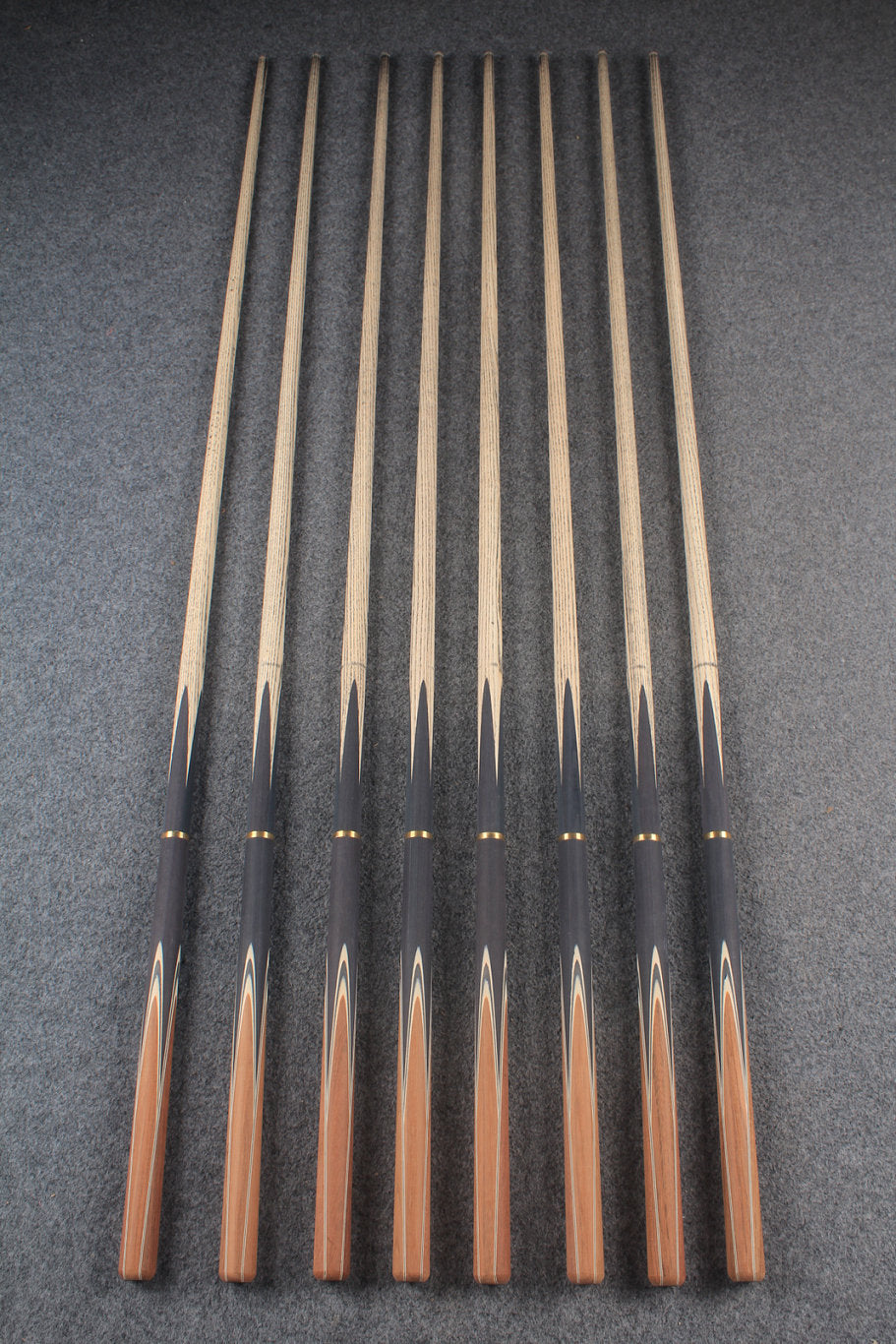custom-made:  woods 3/4 handmade ASH snooker / pool cue #108-#115 - made to order WOODS CUES