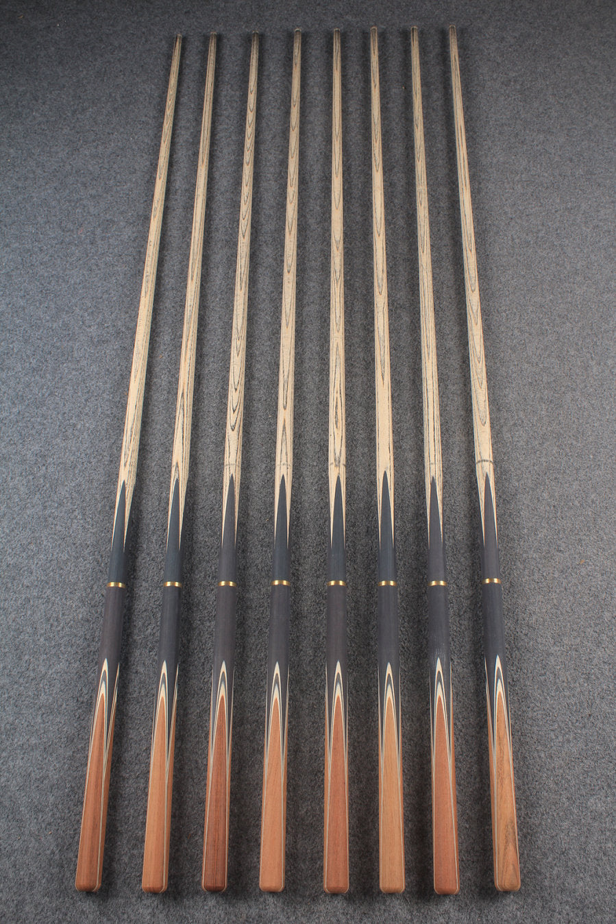 custom-made:  woods 3/4 handmade ASH snooker / pool cue #108-#115 - made to order WOODS CUES