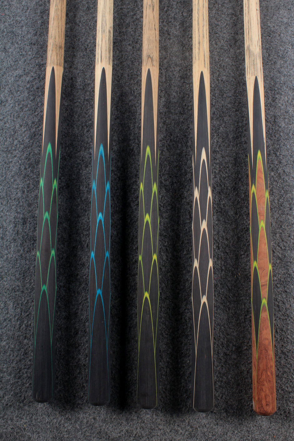 custom-made:  woods 1 piece handmade ASH snooker / pool cue #78-#82 - made to order WOODS CUES