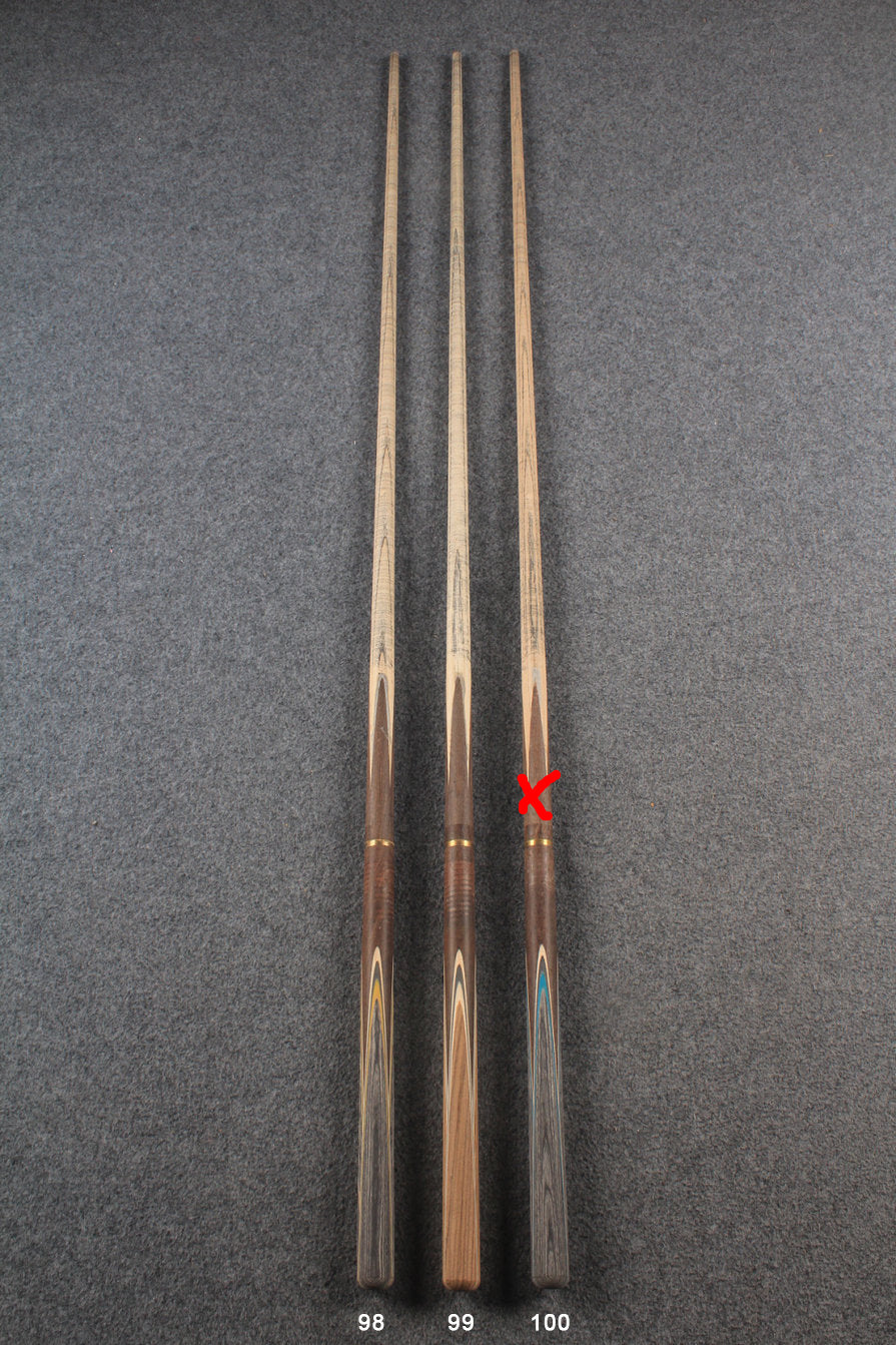 custom-made:  woods 3/4 handmade ASH snooker / pool cue #98-#100 - made to order