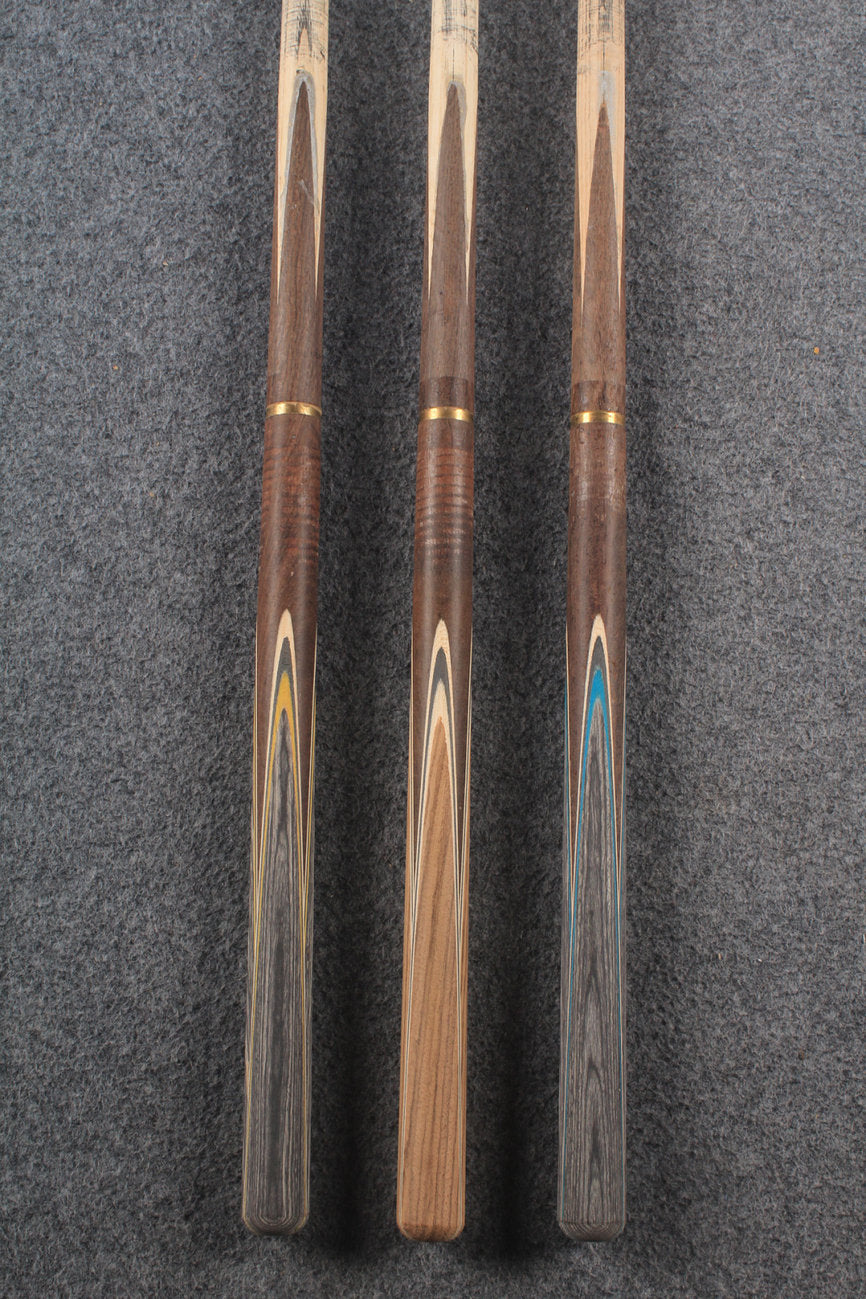 custom-made:  woods 3/4 handmade ASH snooker / pool cue #98-#100 - made to order