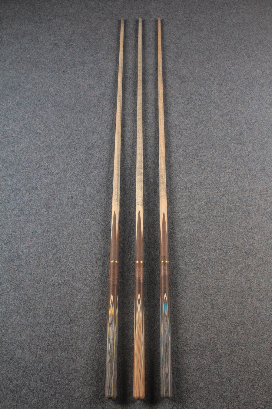custom-made:  woods 3/4 handmade ASH snooker / pool cue #98-#100 - made to order