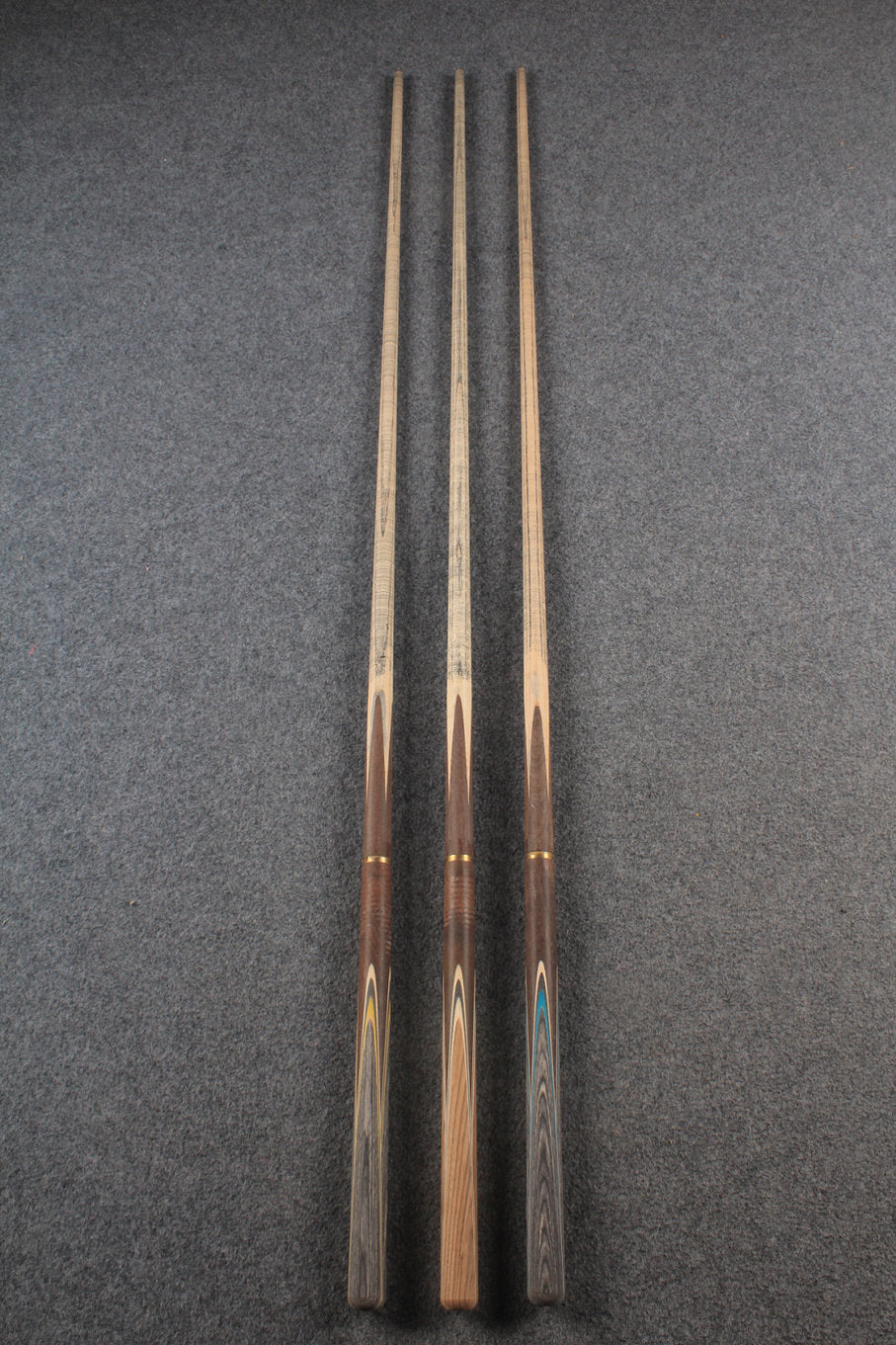 custom-made:  woods 3/4 handmade ASH snooker / pool cue #98-#100 - made to order