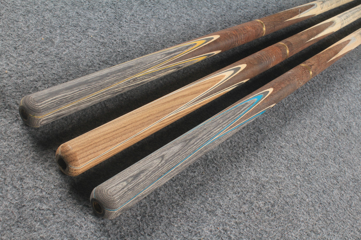 custom-made:  woods 3/4 handmade ASH snooker / pool cue #98-#100 - made to order