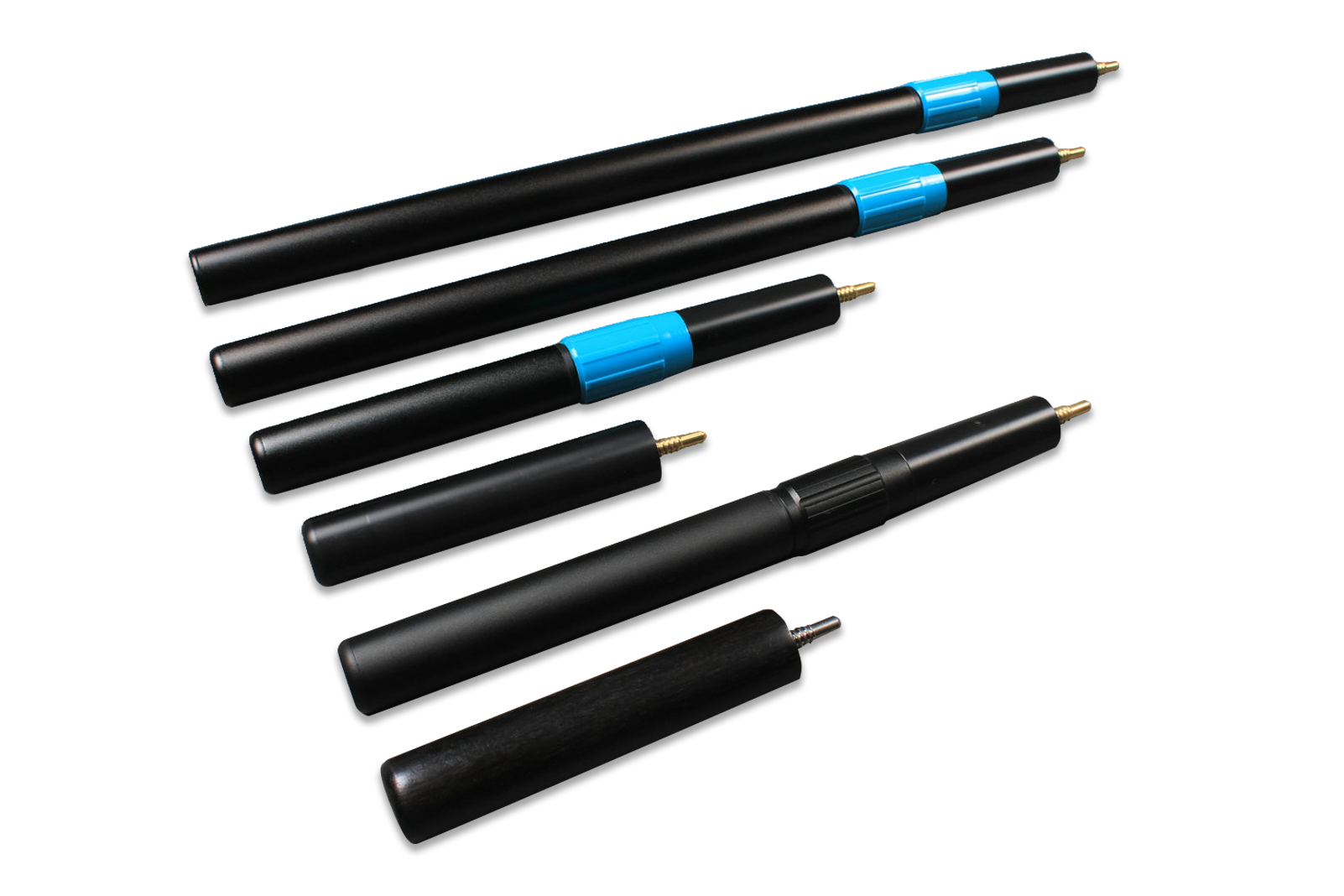 deroo snooker cues telescopic extension, mini butt - various length