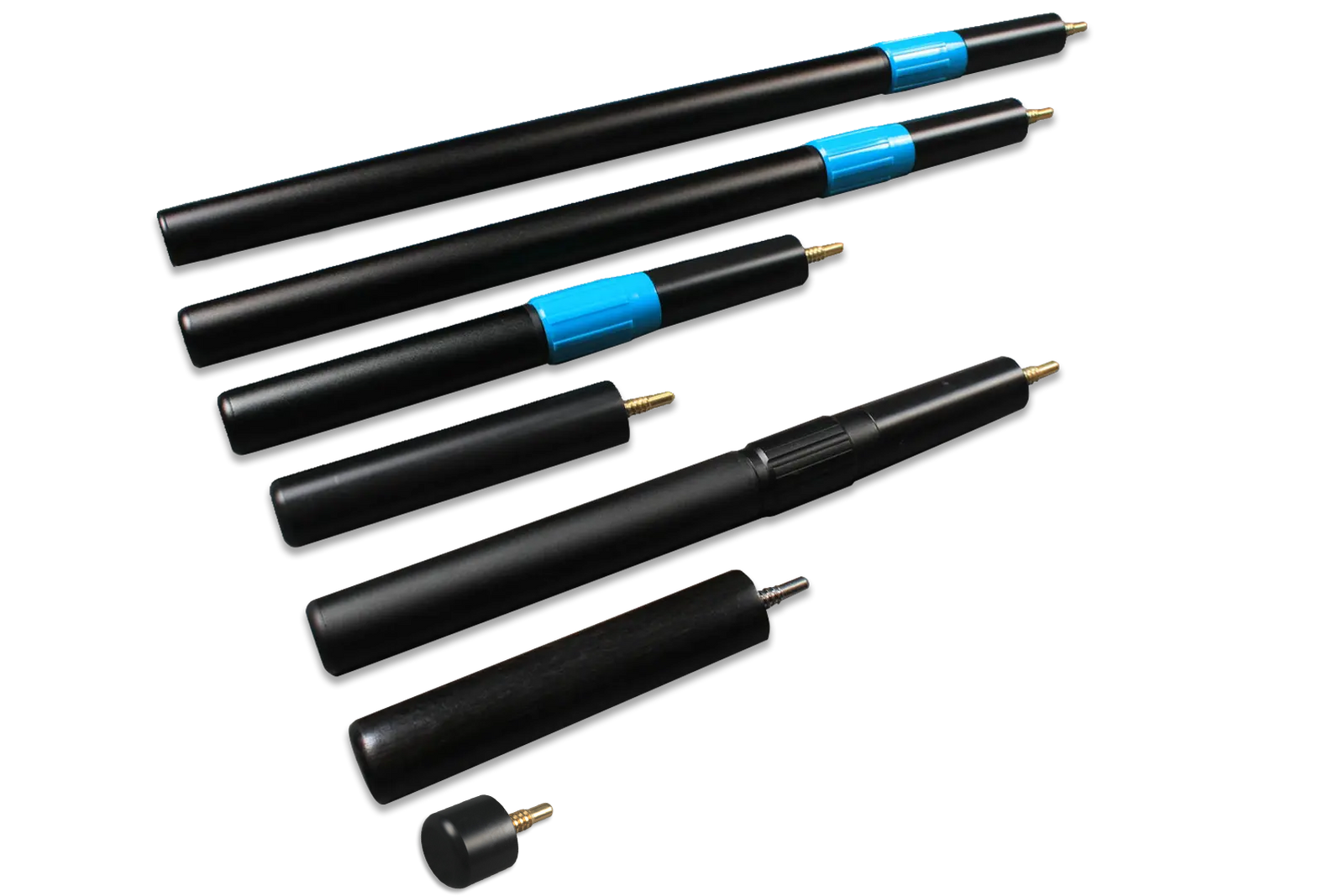 deroo snooker cues telescopic extension, mini butt - various length