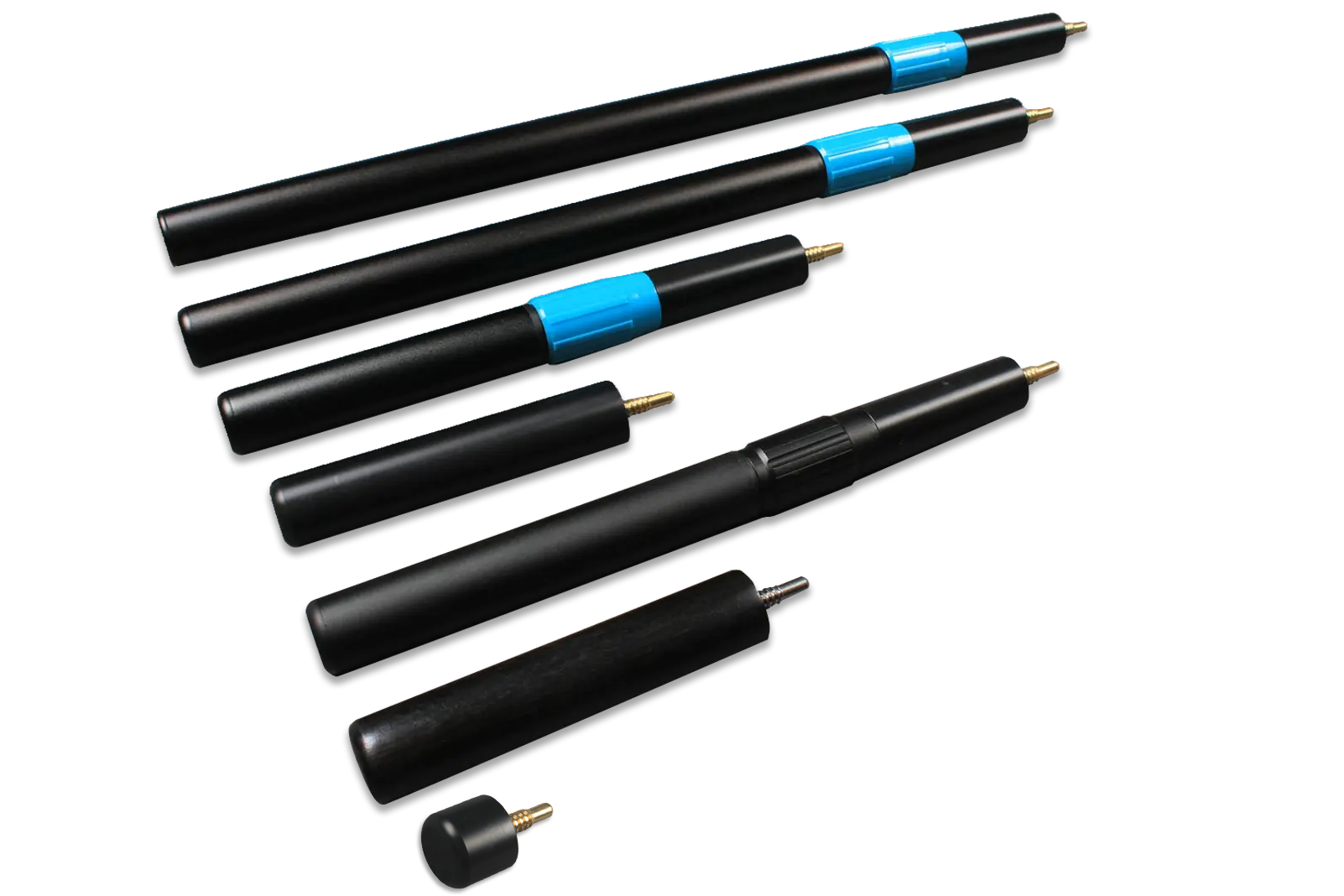 deroo snooker cues telescopic extension, mini butt - various length