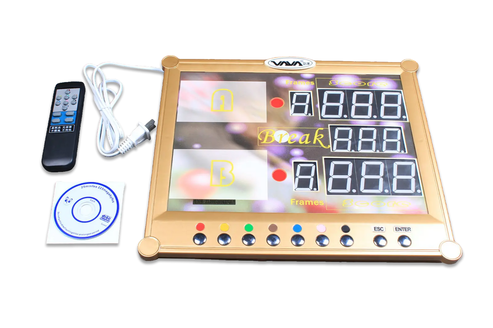 digital electronic scoreboard with wireless remote and network interface
