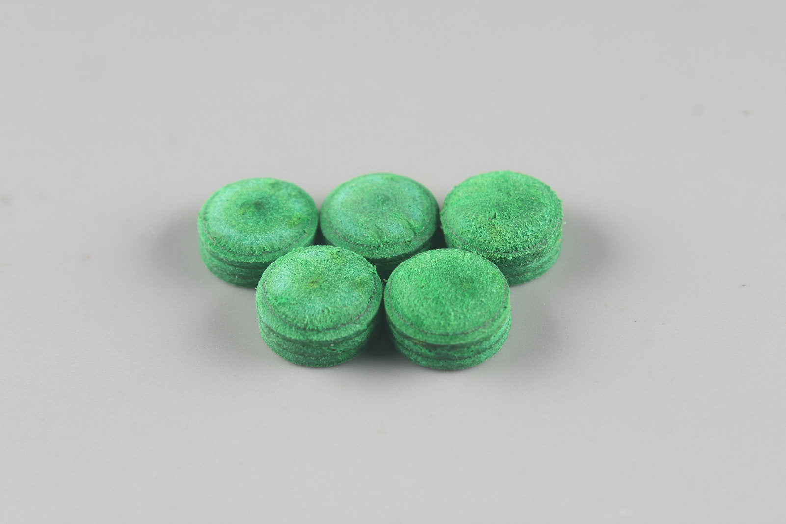 11 mm Woods Cues Tips Pig Skin Layered Tips - Green
