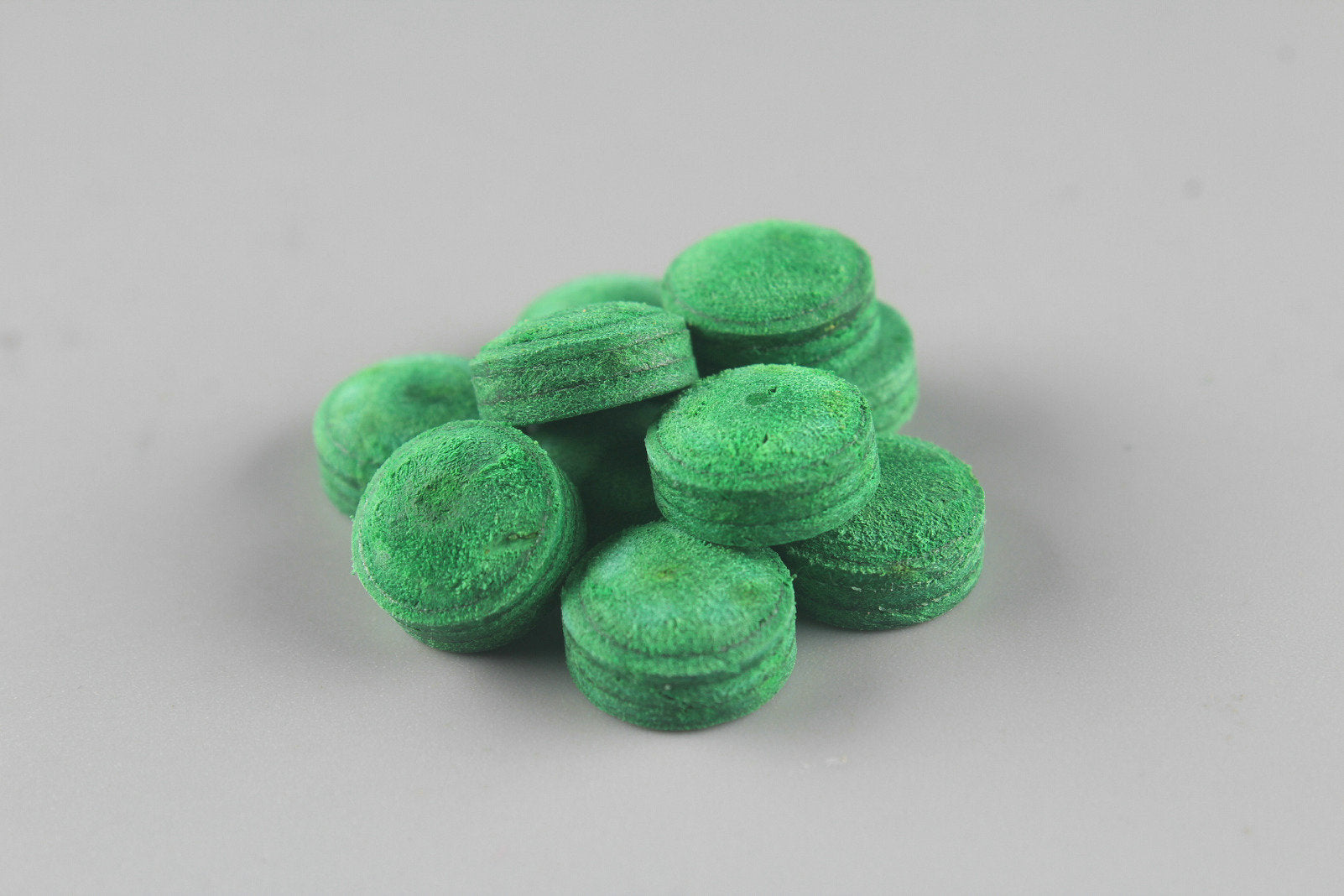 11 mm Woods Cues Tips Pig Skin Layered Tips - Green