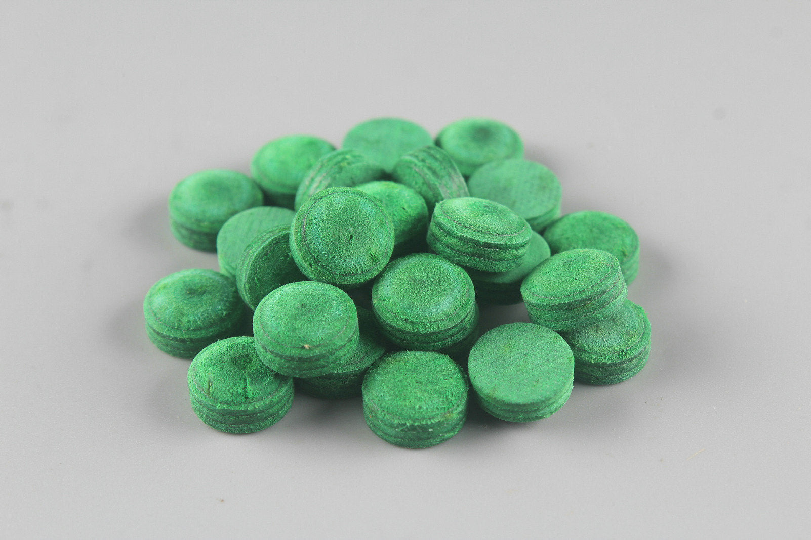 11 mm Woods Cues Tips Pig Skin Layered Tips - Green