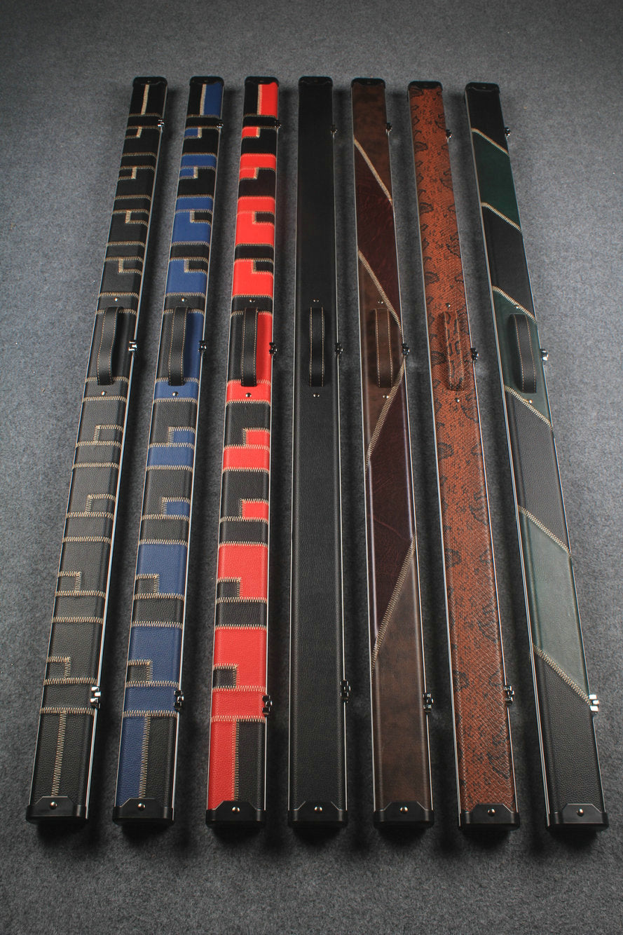 10 of one piece leather 2 slot cases aluminium construction