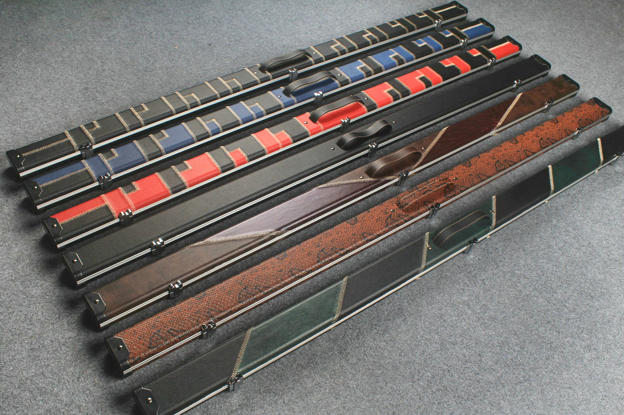 10 of one piece leather 2 slot cases aluminium construction
