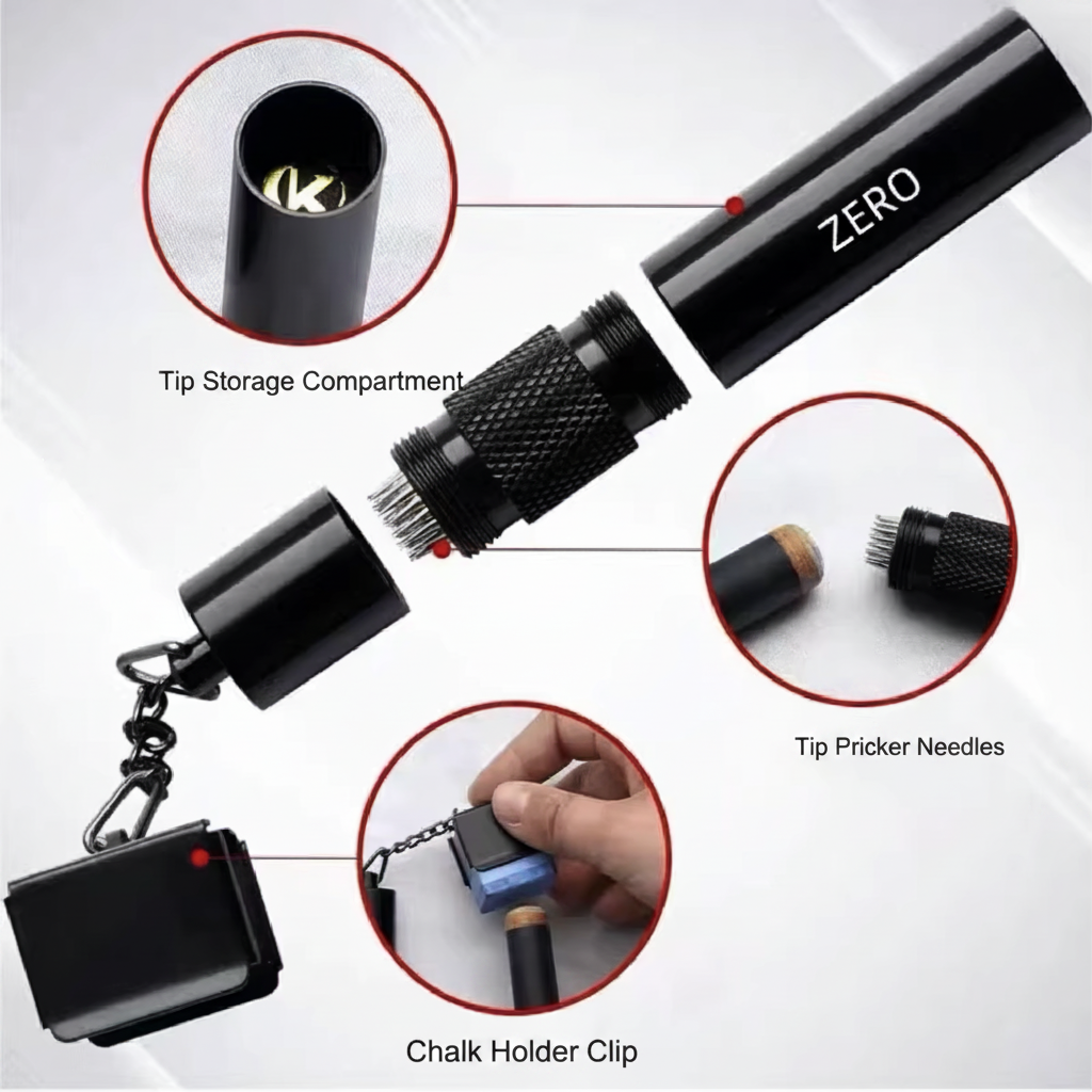 Zero Skill Pen exploded view - Chalk Holder, Tip Pricker, Tip Storage