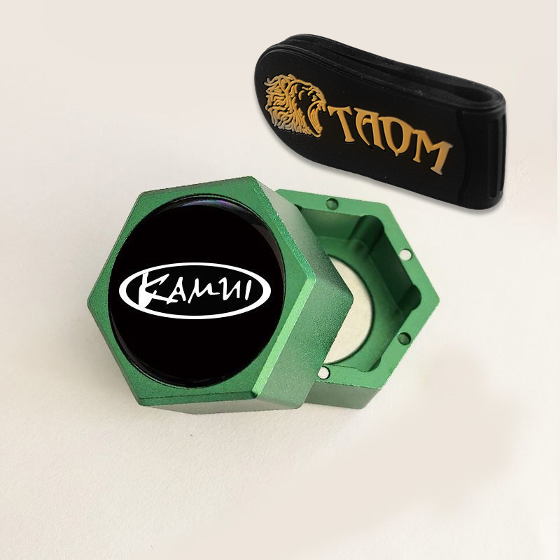 Kamui Hexagonal Chalk Holder for ROKU Chalk | Magnetic Aluminium Alloy WOODS CUES