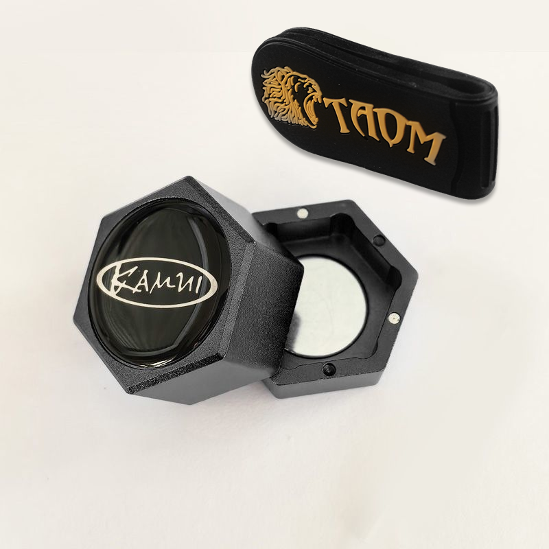 Kamui Hexagonal Chalk Holder for ROKU Chalk | Magnetic Aluminium Alloy WOODS CUES
