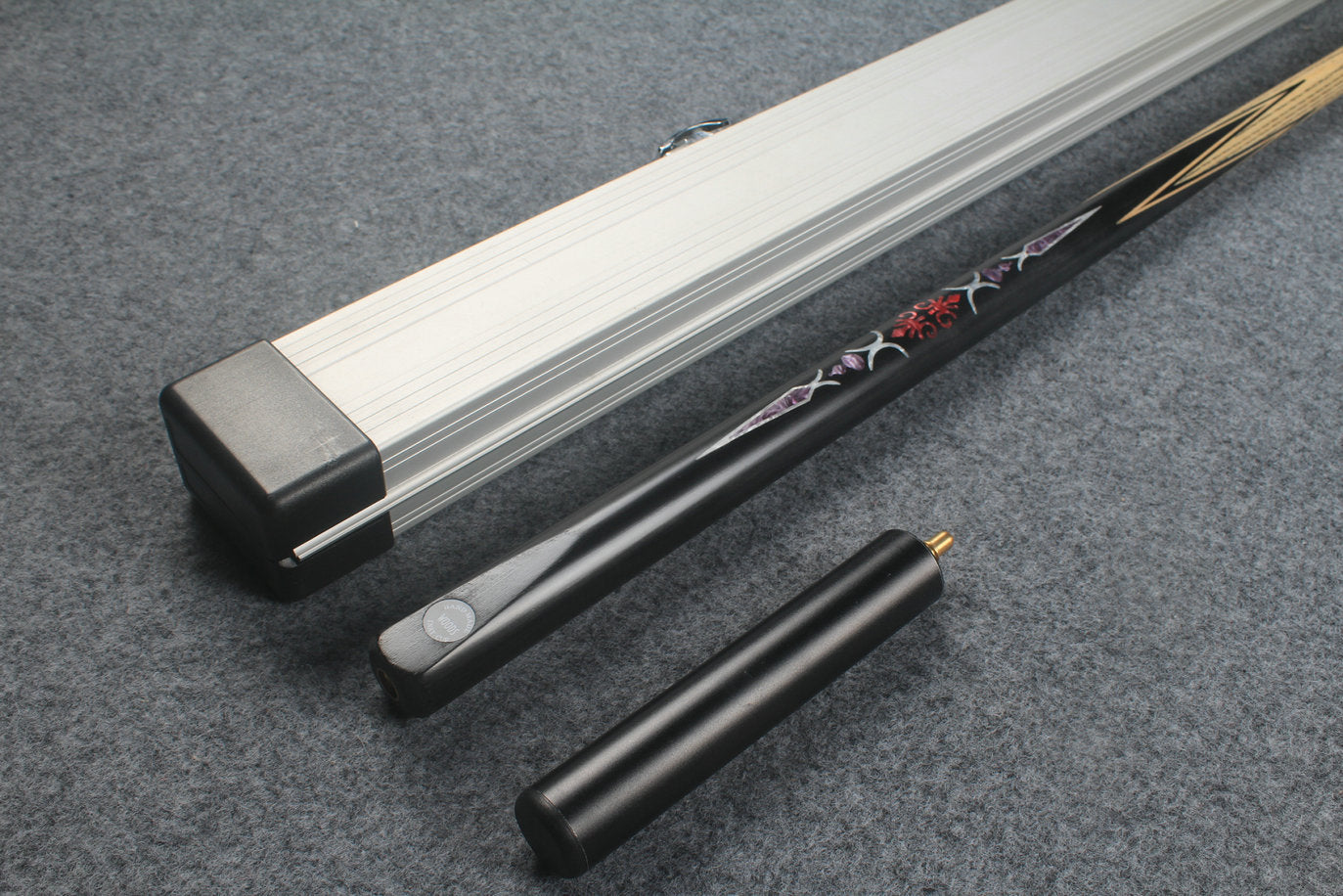 CHEVRONS+1 piece ash inlay english pool cue  #3050 - # 3055