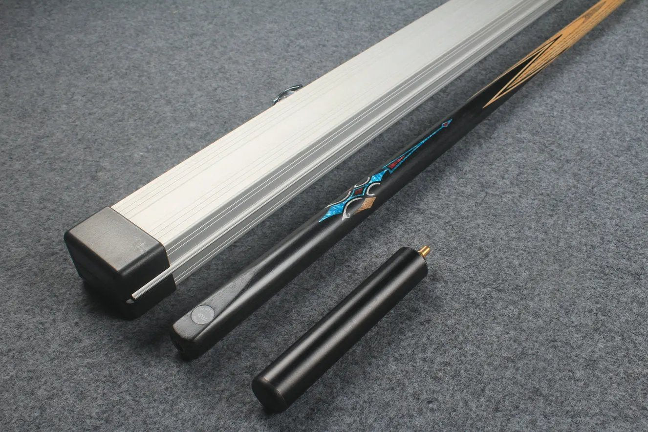 CHEVRONS+ 1 piece ash inlay english pool cue  #3070 - # 3073 WOODS CUES