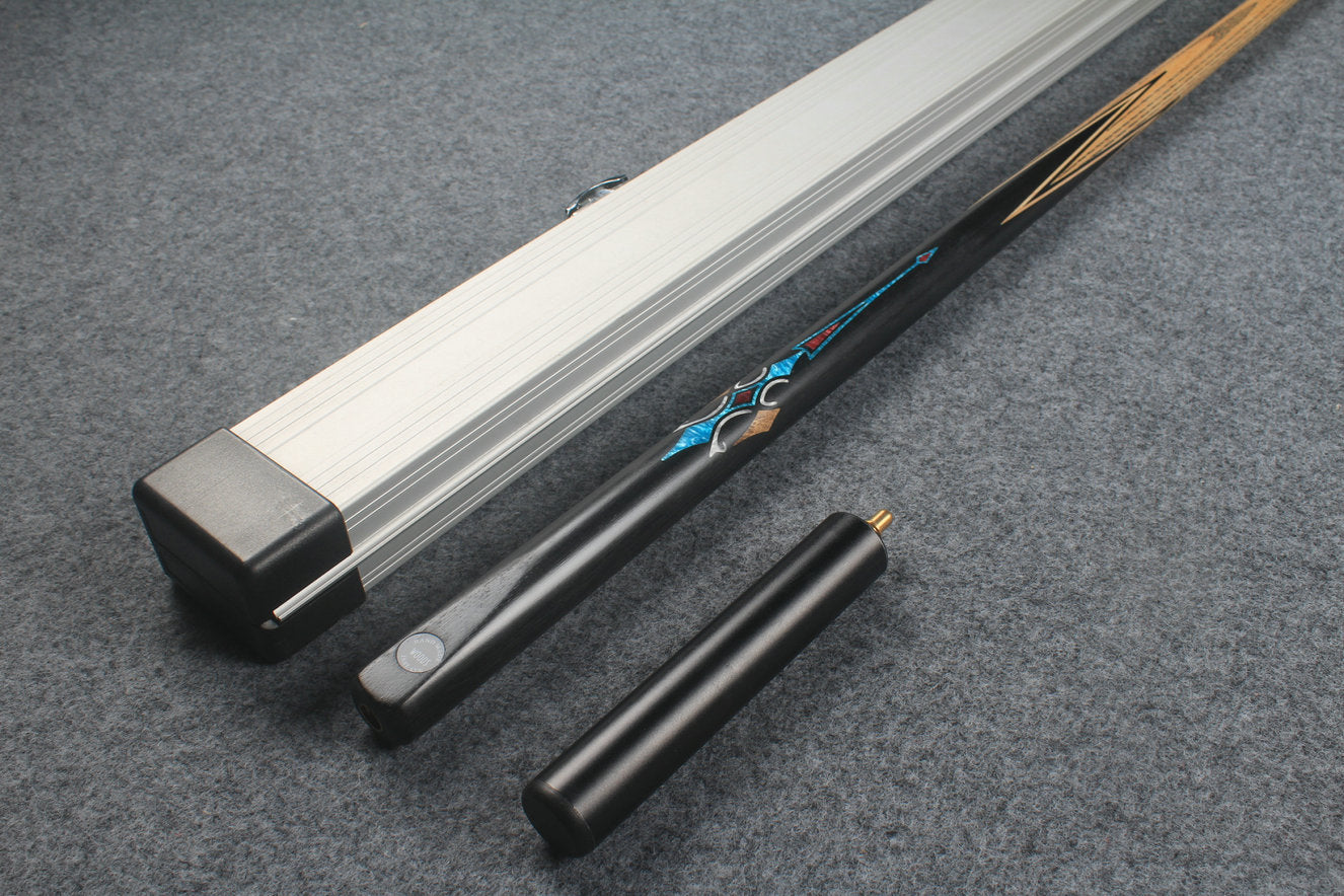 CHEVRONS+ 1 piece ash inlay english pool cue  #3070 - # 3073