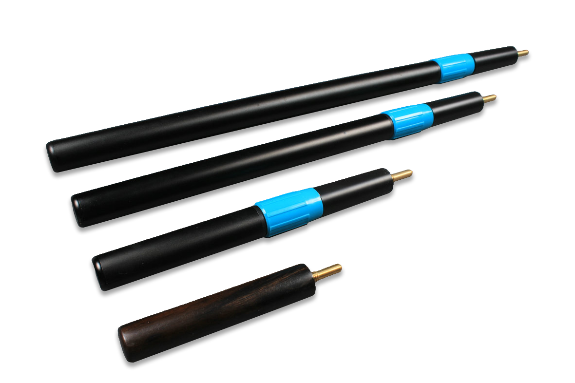 john parris cues telescopic extension mini butt - 3" 6" 11" 18" 21.5"