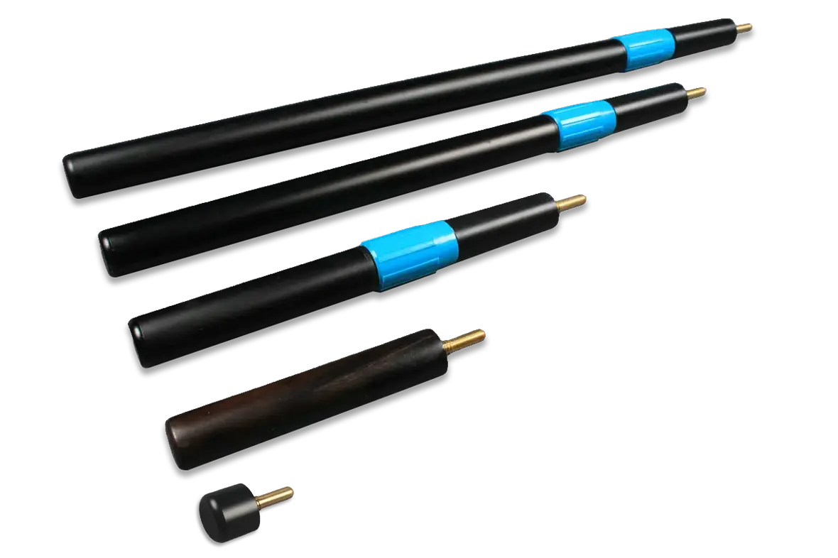 john parris cues telescopic extension mini butt - 3" 6" 11" 18" 21.5" WOODS CUES