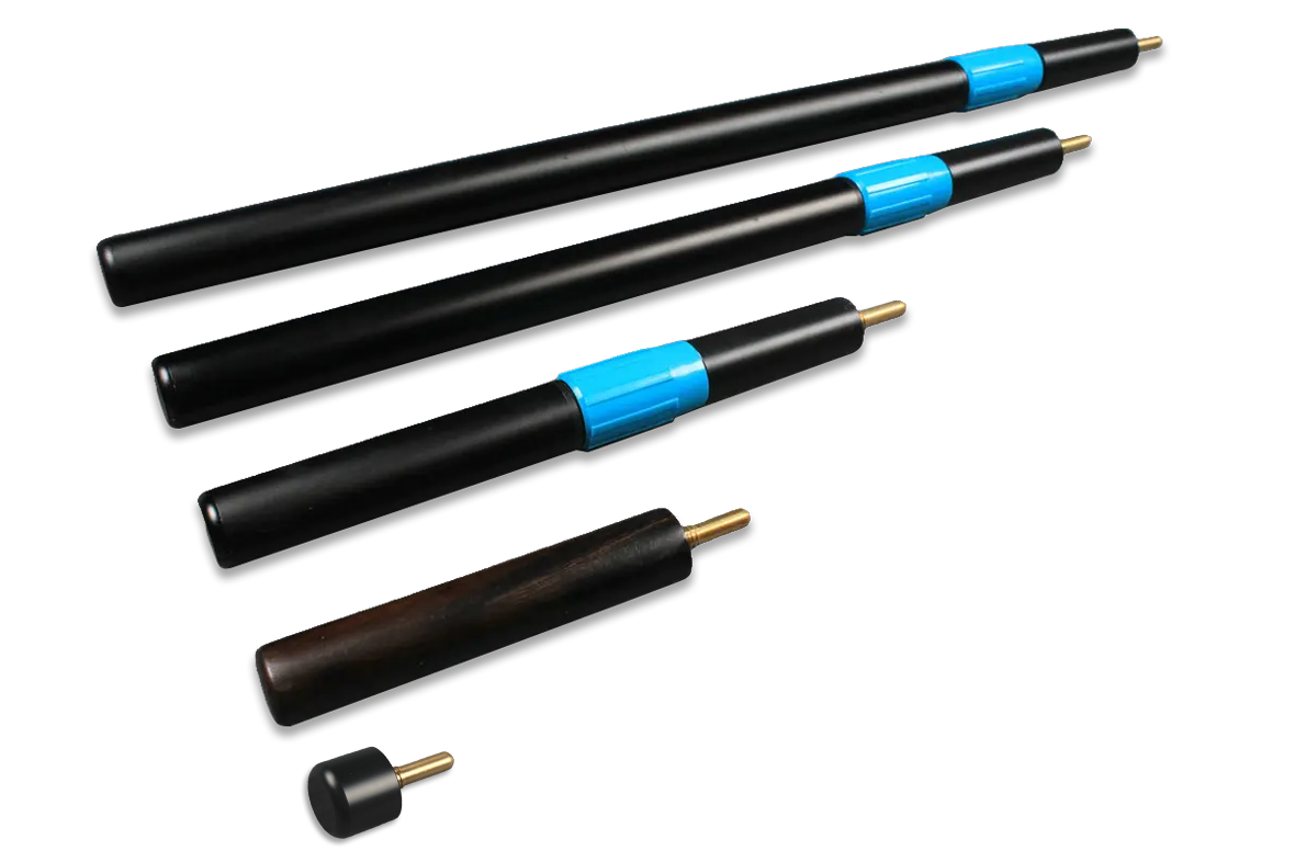 john parris cues telescopic extension mini butt - 3" 6" 11" 18" 21.5"