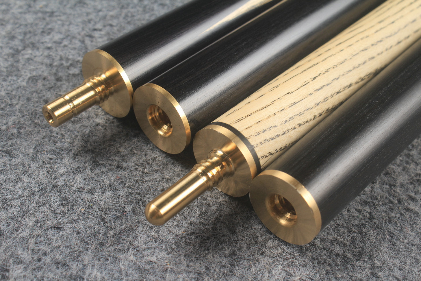 3/4 ASH english pool cue + break cue + case # 7158 WOODS CUES