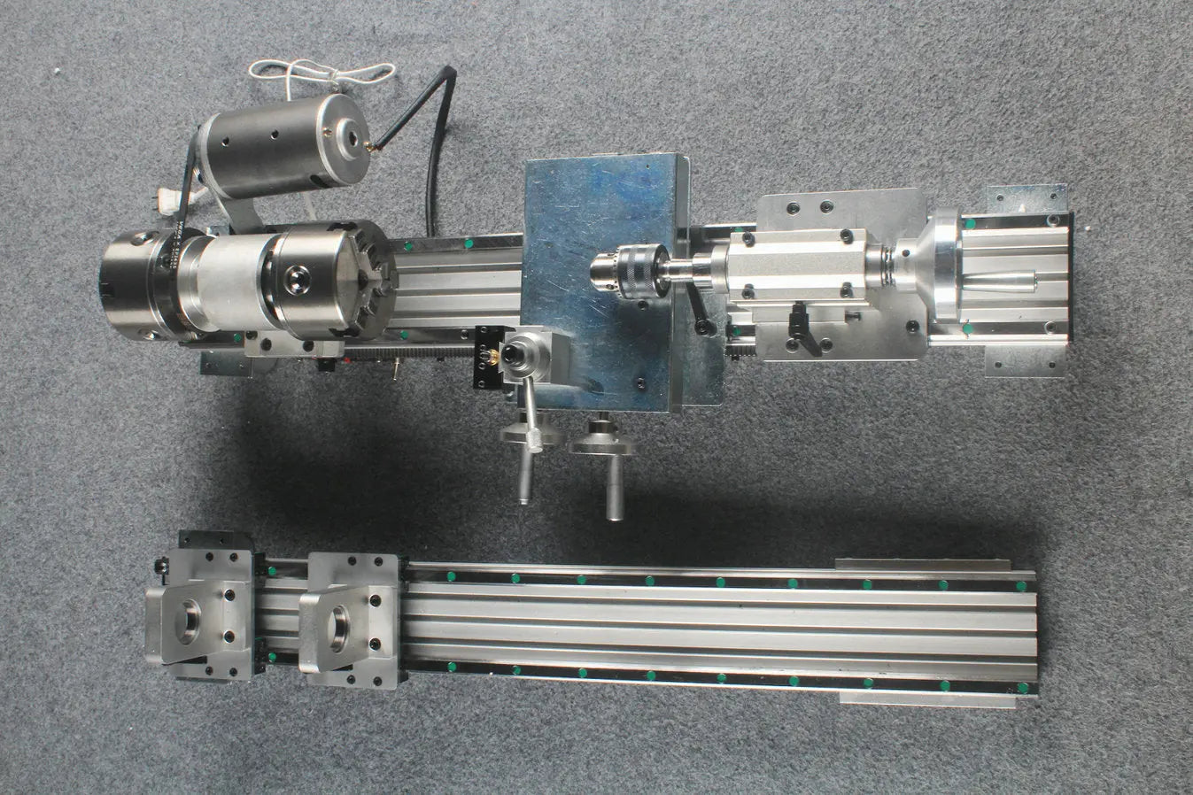 snooker and pool cue tip repair & maintenance lathe double chucks / rails WOODS CUES