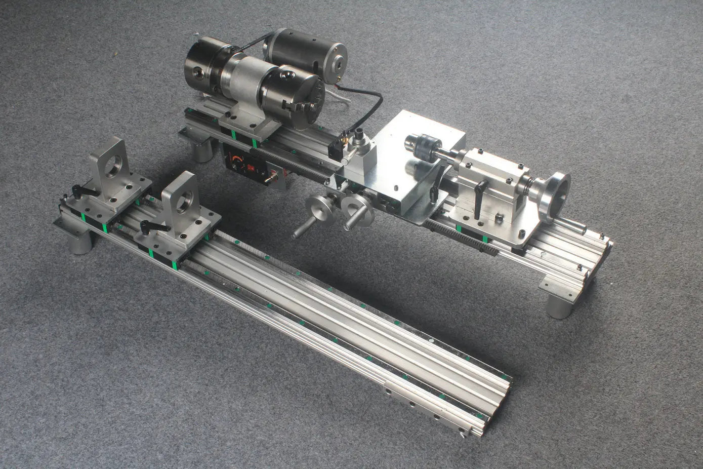 snooker and pool cue tip repair & maintenance lathe double chucks / rails WOODS CUES