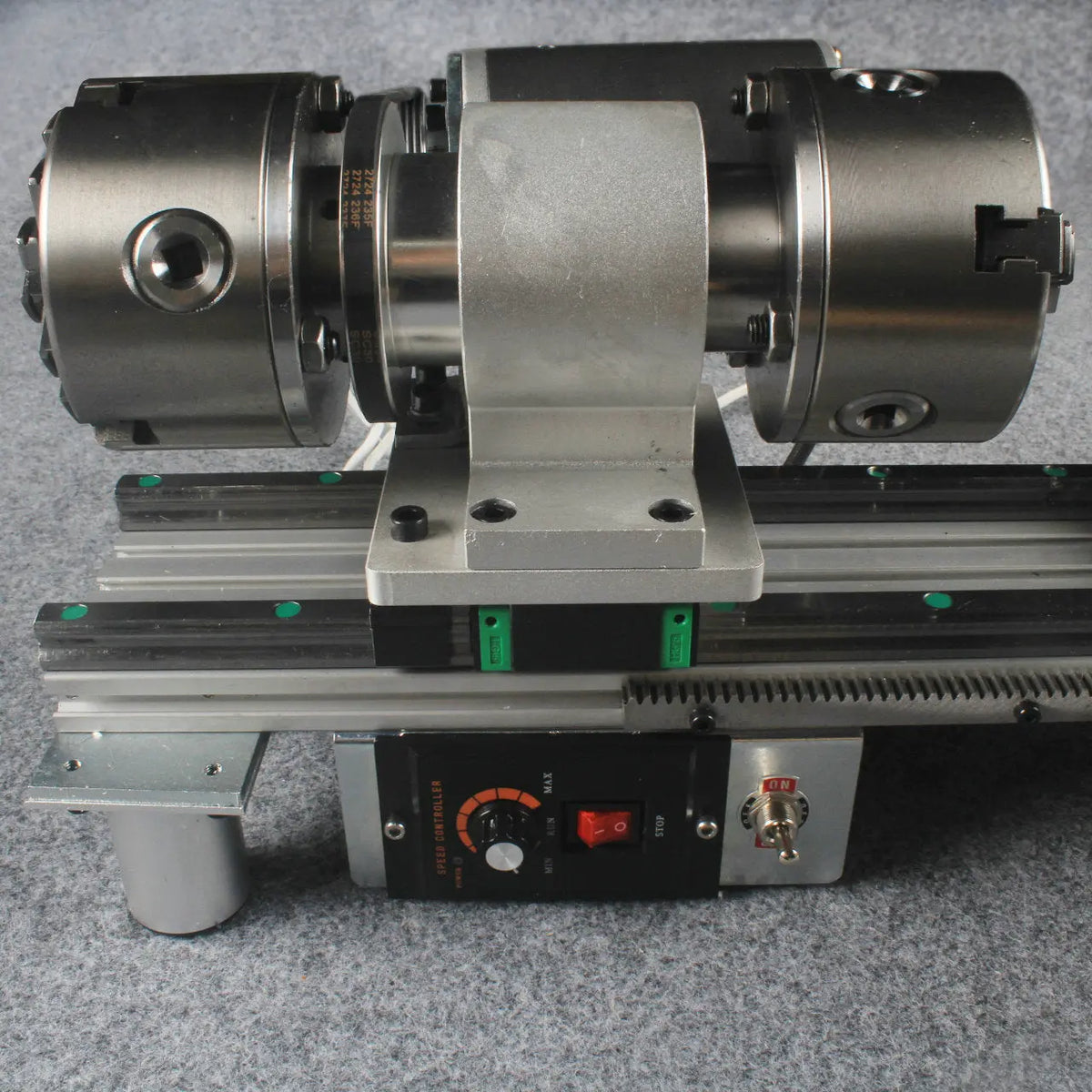 snooker and pool cue tip repair & maintenance lathe double chucks / rails WOODS CUES