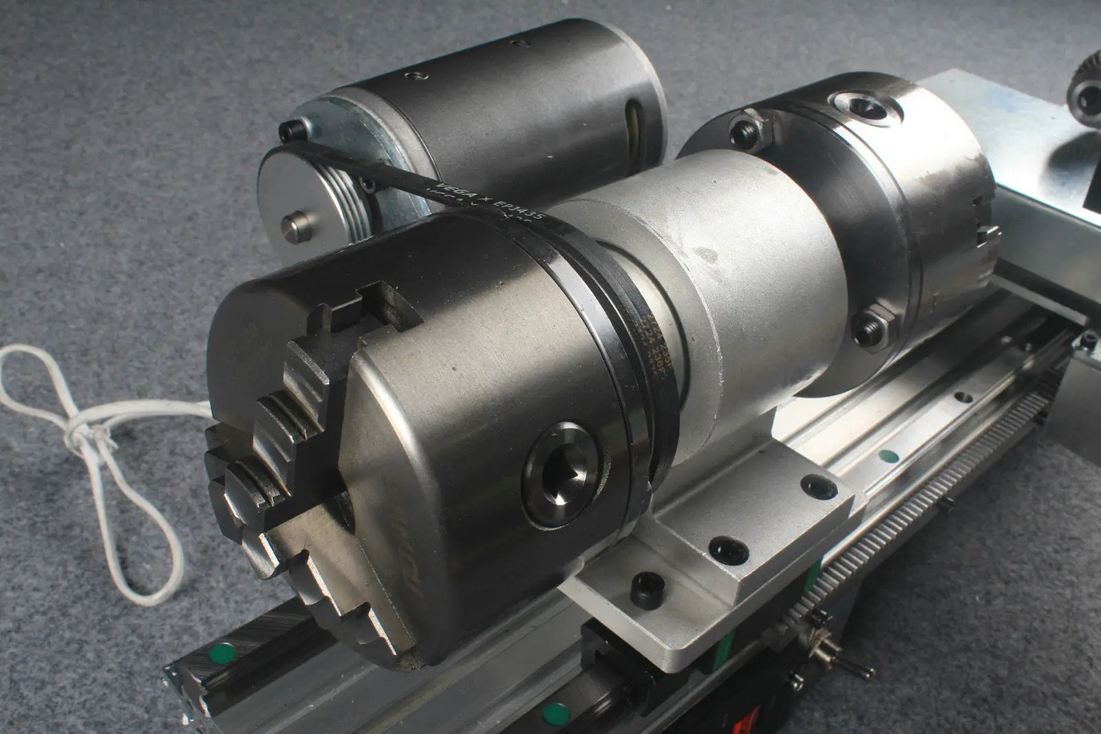 snooker and pool cue tip repair & maintenance lathe double chucks / rails WOODS CUES