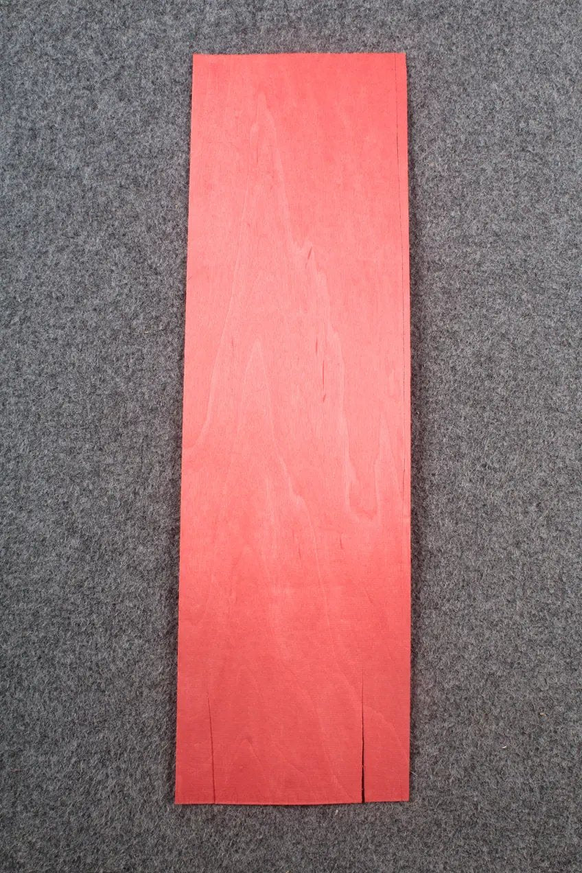 various colored maple veneers for cue making - 1 mm thickness -6 sheets of 38 x20 CM WOODS CUES