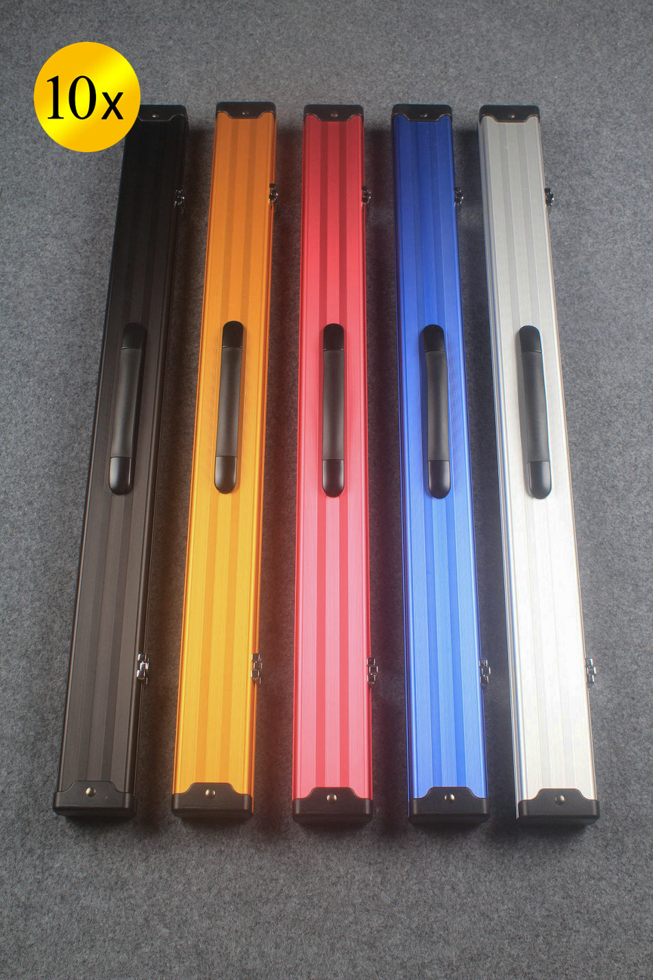 10 x 1/2 professional aluminium cue cases WOODS CUES