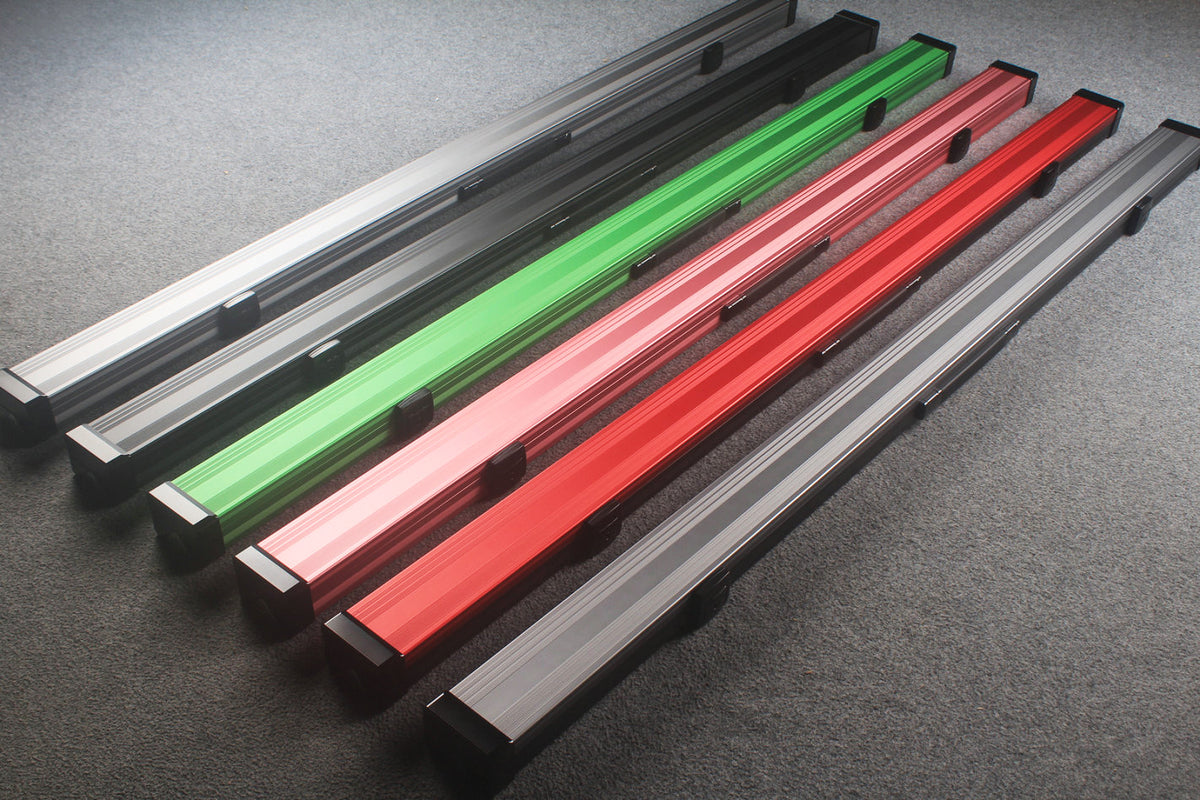 one piece strong aluminium lockable cue case – 2 Slots