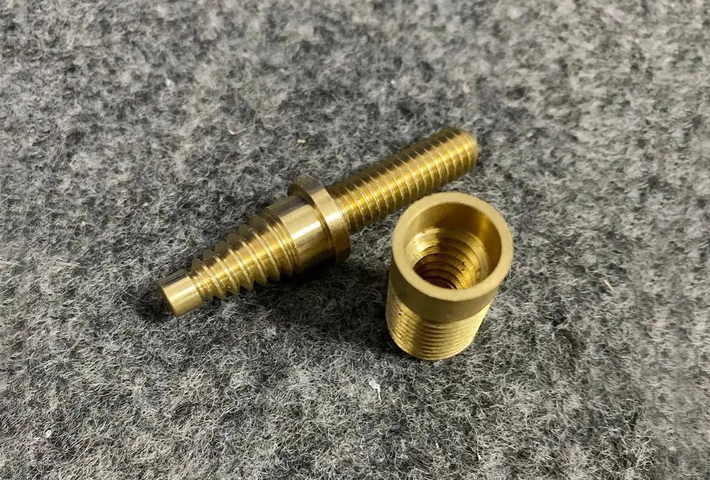 cue butt end joint brass pin and socket for osborne mini butt or extension