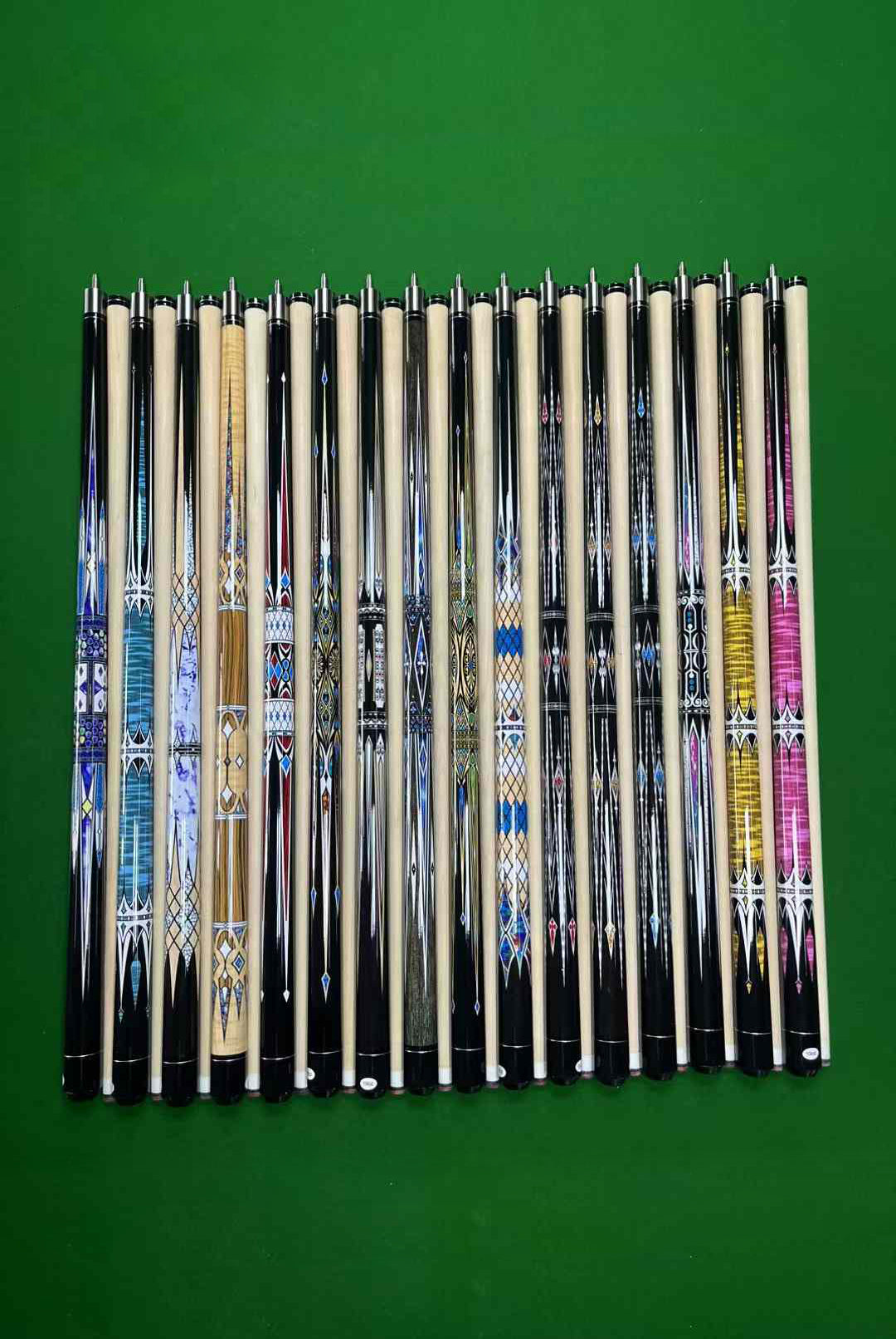 8 x maple shaft billiards club cues pool cues stick