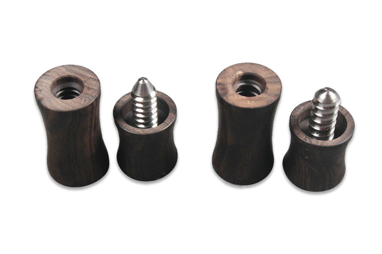pool cue ebony joint protector set- 3/8x10 joint, American 8 teeth joint