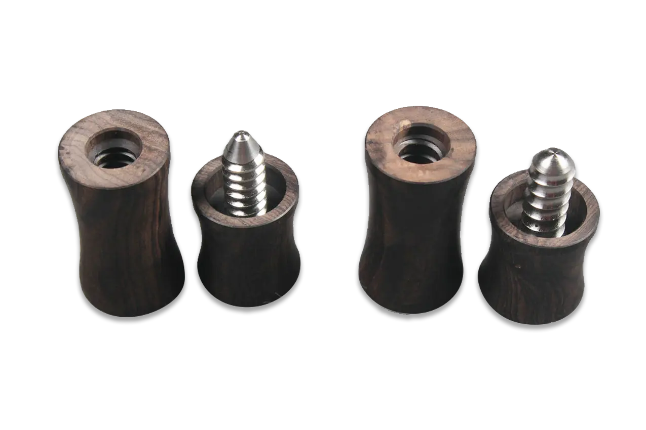 pool cue ebony joint protector set- 3/8x10 joint, American 8 teeth joint