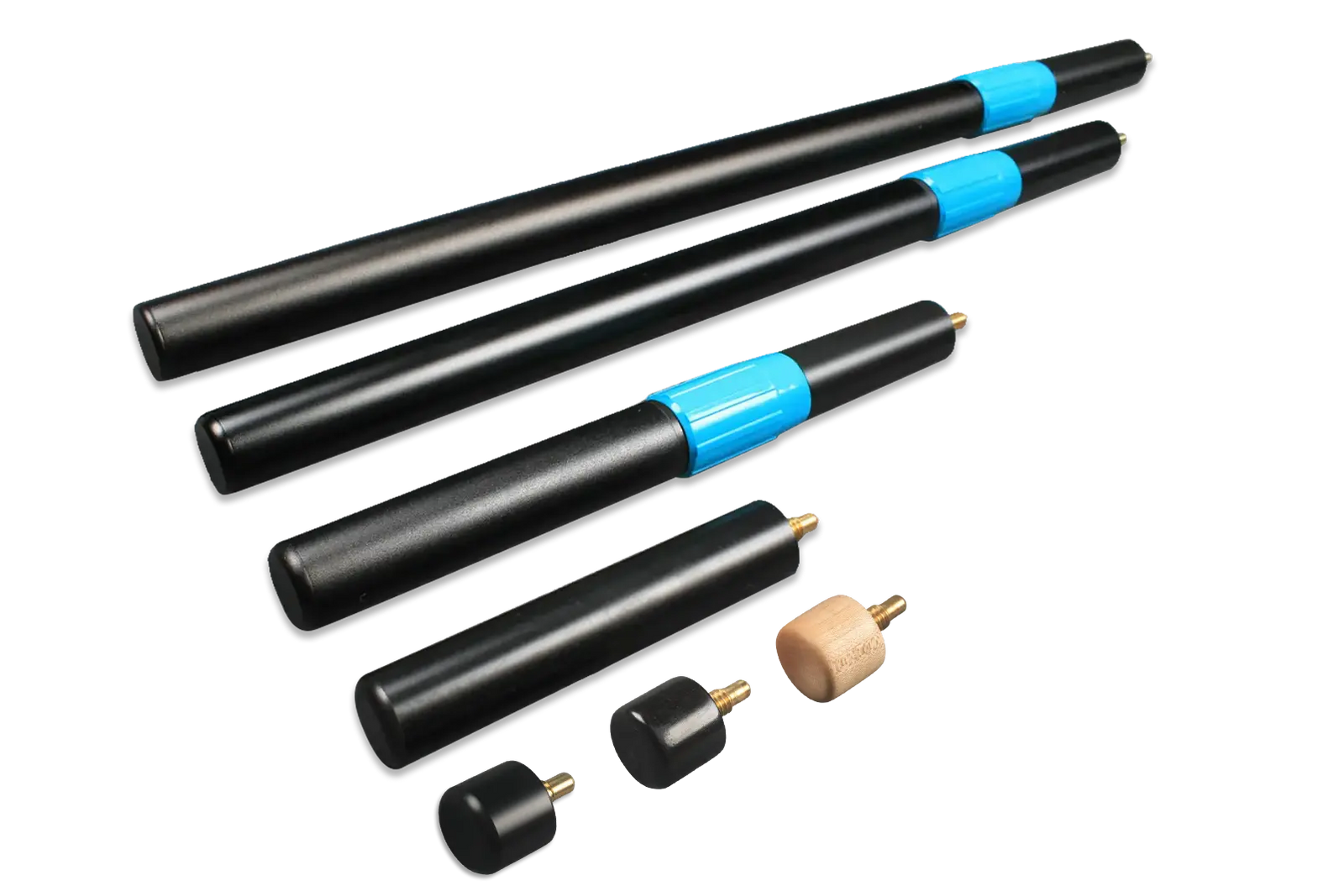 snooker cues telescopic extension,  mini butt- various length WOODS CUES